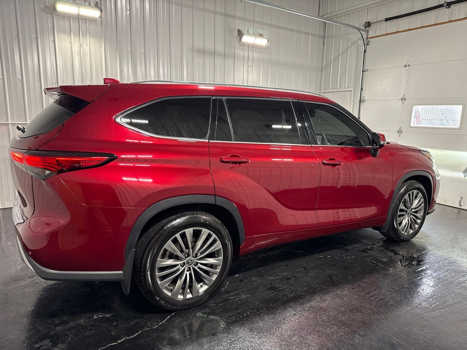 2021 Toyota Highlander — rear three-quarter view